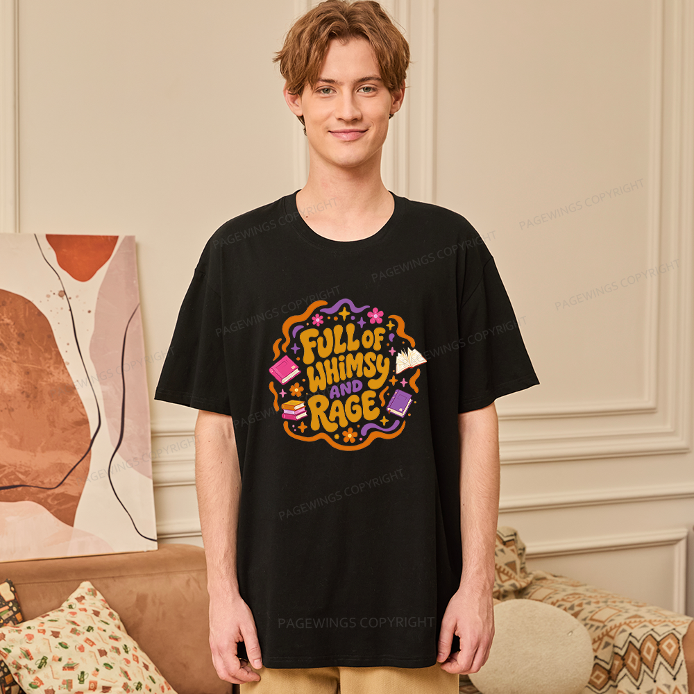 Pagewing Full Of Whimsy And Rage Bookish Unisex Classic T-shirt