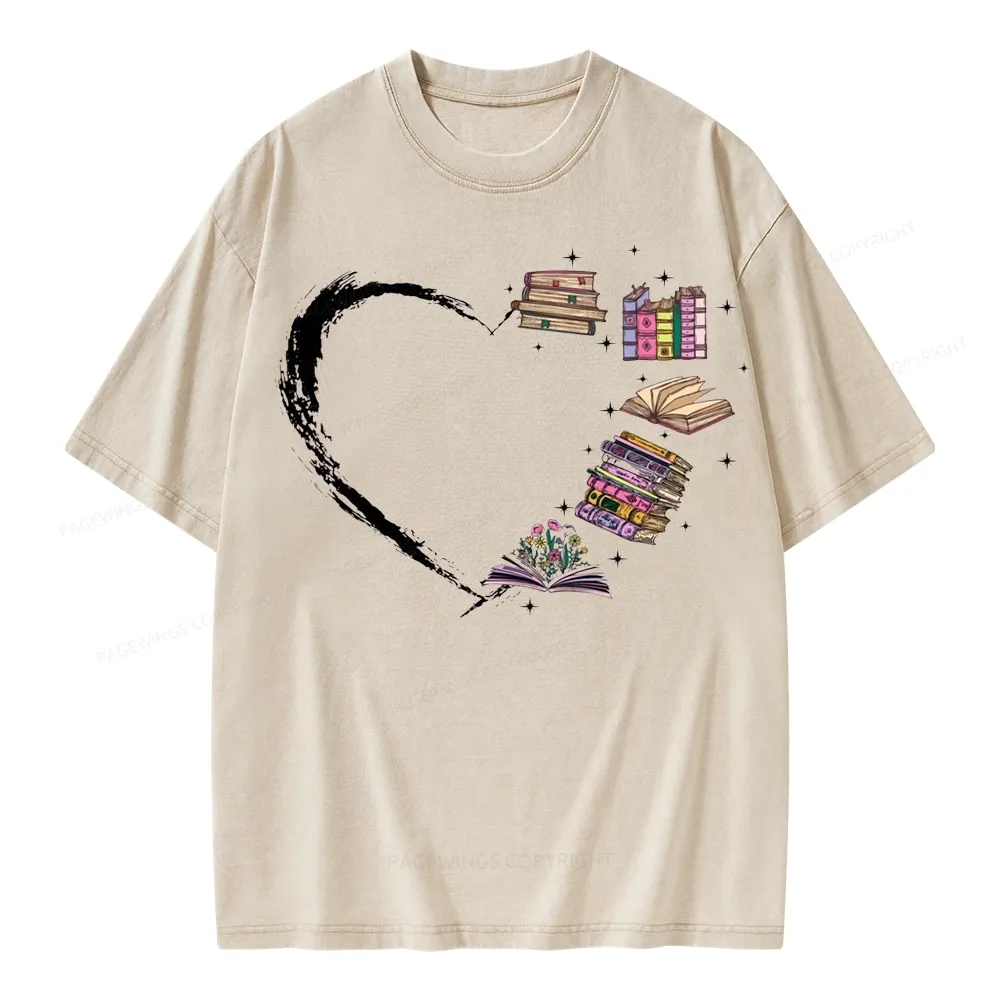 Pagewings Book Lover Unisex Washed T-shirt