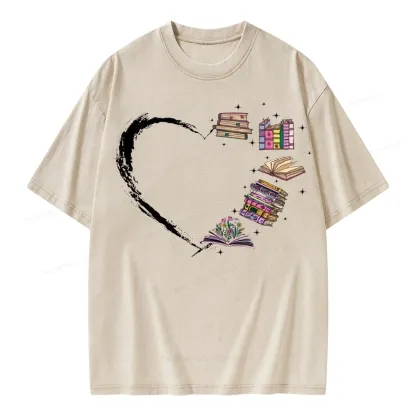 Pagewings Book Lover Unisex Washed T-shirt