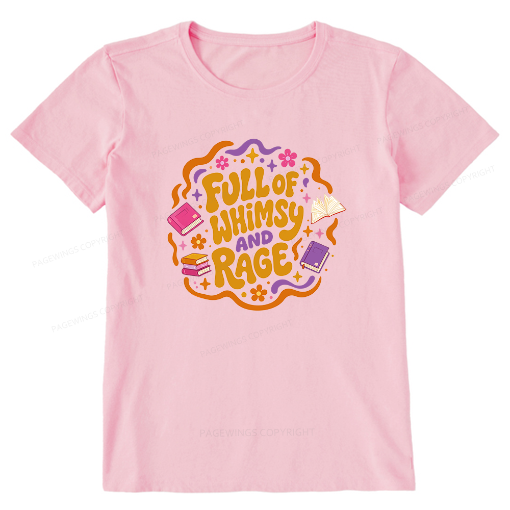 Pagewing Full Of Whimsy And Rage Bookish Unisex Classic T-shirt