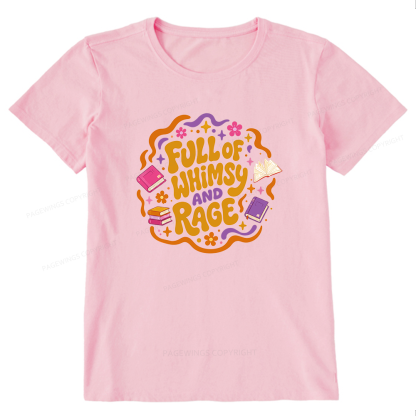 Pagewing Full Of Whimsy And Rage Bookish Unisex Classic T-shirt