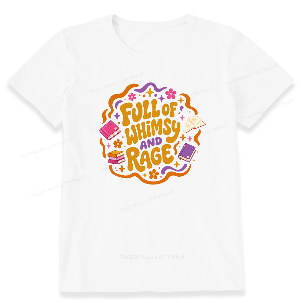 Pagewing Full Of Whimsy And Rage Bookish Unisex Classic T-shirt