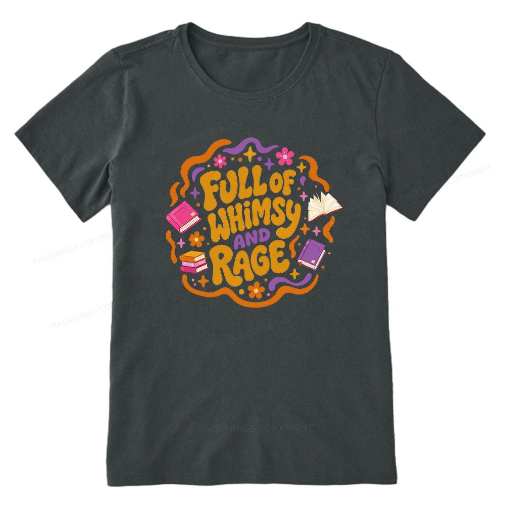 Pagewing Full Of Whimsy And Rage Bookish Unisex Classic T-shirt