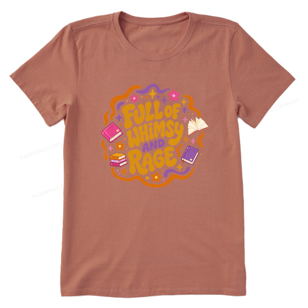 Pagewing Full Of Whimsy And Rage Bookish Unisex Classic T-shirt