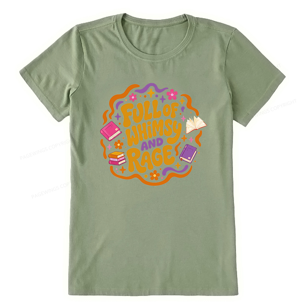 Pagewing Full Of Whimsy And Rage Bookish Unisex Classic T-shirt