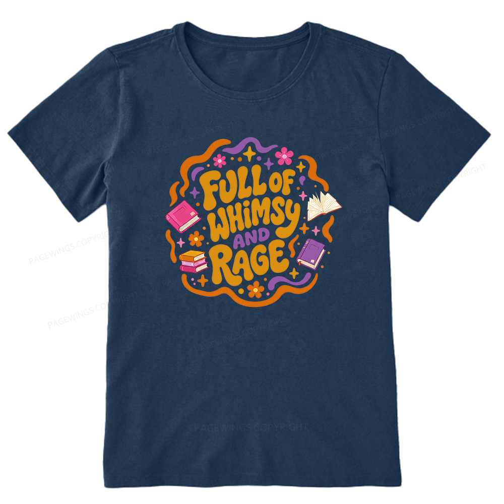 Pagewing Full Of Whimsy And Rage Bookish Unisex Classic T-shirt