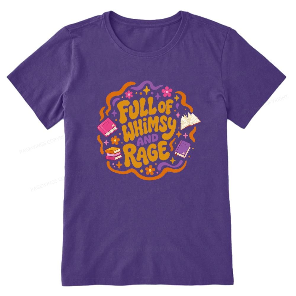 Pagewing Full Of Whimsy And Rage Bookish Unisex Classic T-shirt