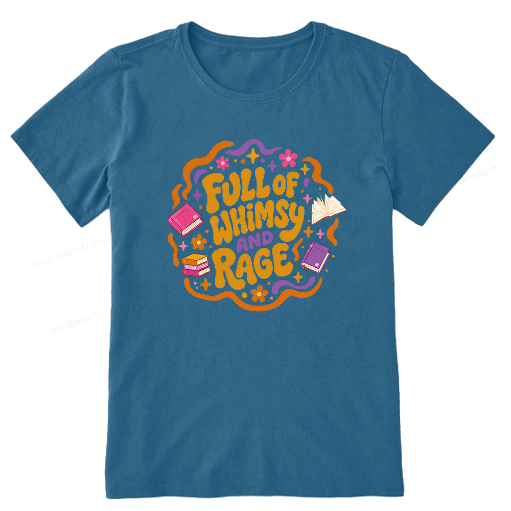 Pagewing Full Of Whimsy And Rage Bookish Unisex Classic T-shirt