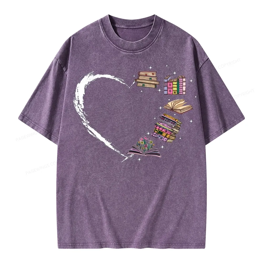Pagewings Book Lover Unisex Washed T-shirt