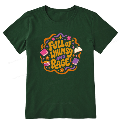 Pagewing Full Of Whimsy And Rage Bookish Unisex Classic T-shirt