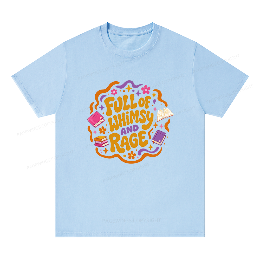 Pagewing Full Of Whimsy And Rage Bookish Unisex Classic T-shirt