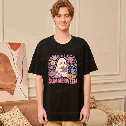 Pagewing Ghost Summerween Bookish Unisex Classic T-shirt