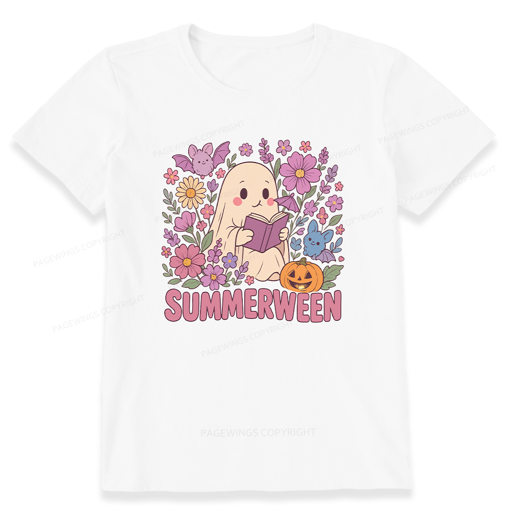 Pagewing Ghost Summerween Bookish Unisex Classic T-shirt