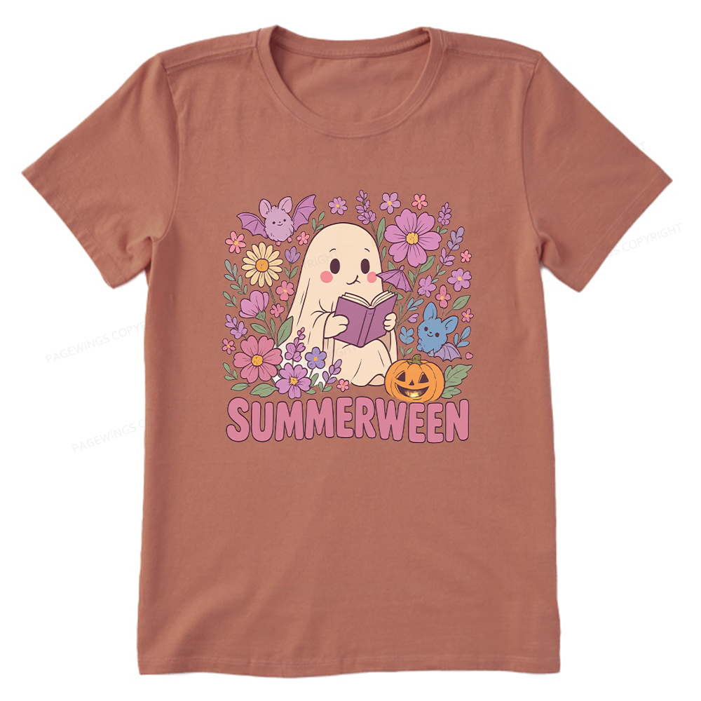 Pagewing Ghost Summerween Bookish Unisex Classic T-shirt