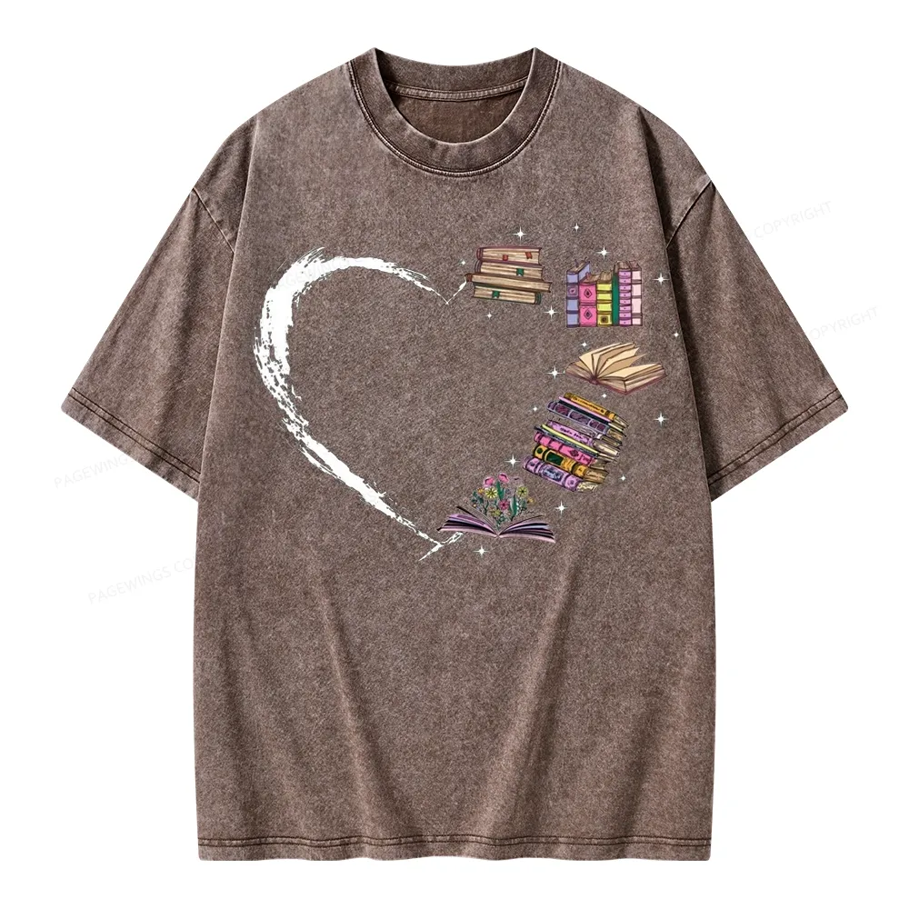 Pagewings Book Lover Unisex Washed T-shirt