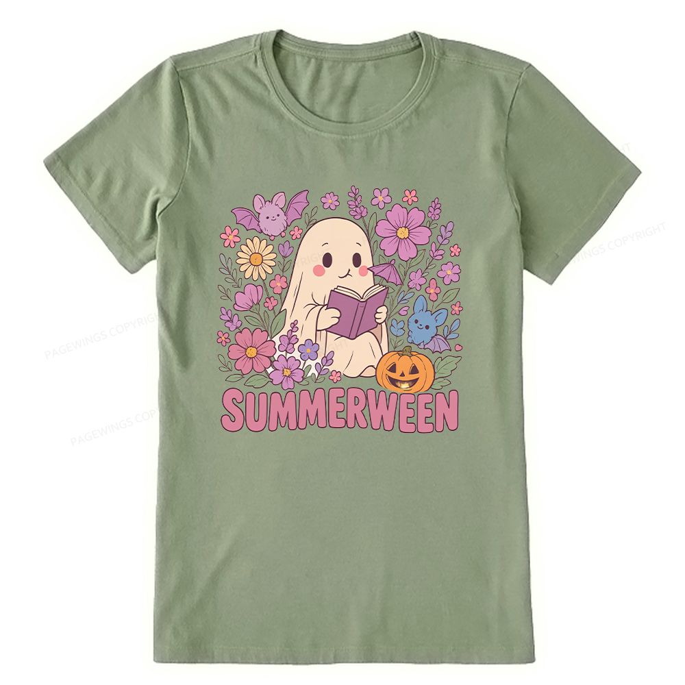 Pagewing Ghost Summerween Bookish Unisex Classic T-shirt