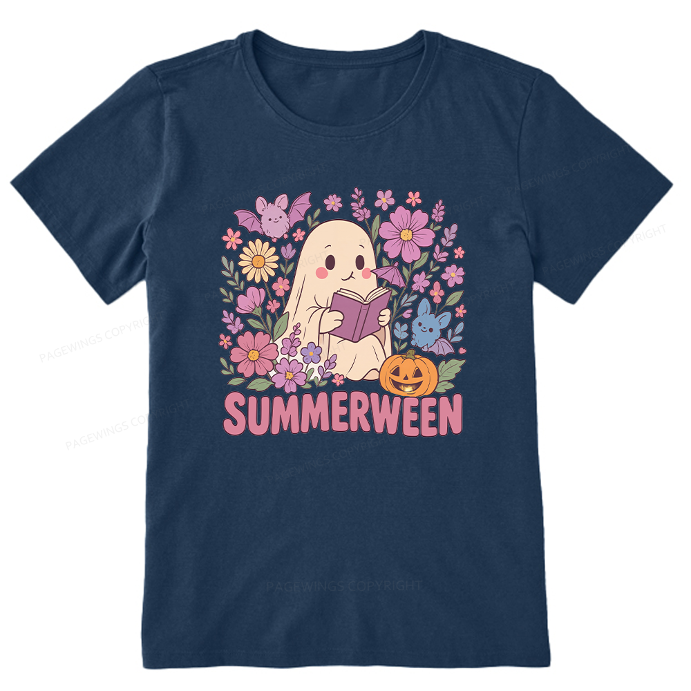 Pagewing Ghost Summerween Bookish Unisex Classic T-shirt