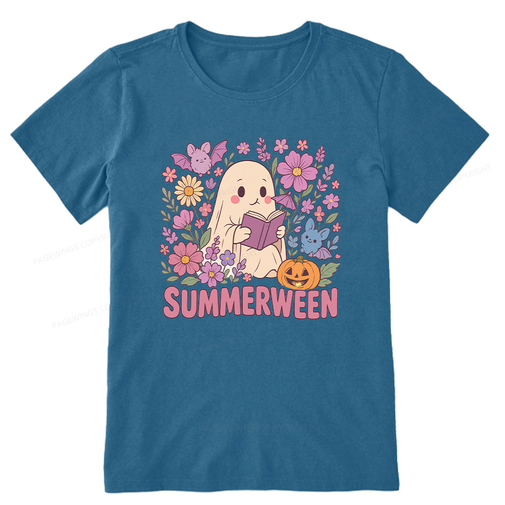 Pagewing Ghost Summerween Bookish Unisex Classic T-shirt