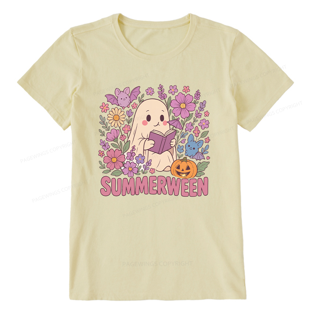 Pagewing Ghost Summerween Bookish Unisex Classic T-shirt
