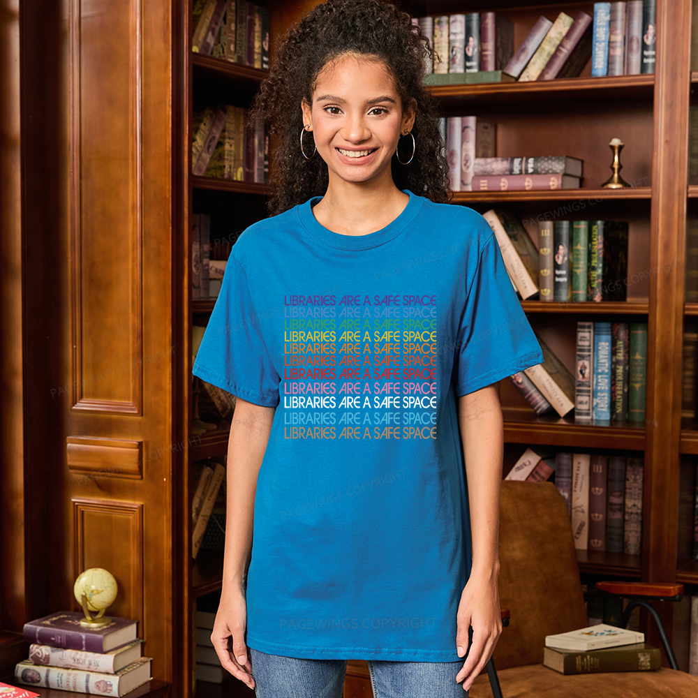 Pagewing Libraries are Safe Space Bookish Unisex Classic T-shirt