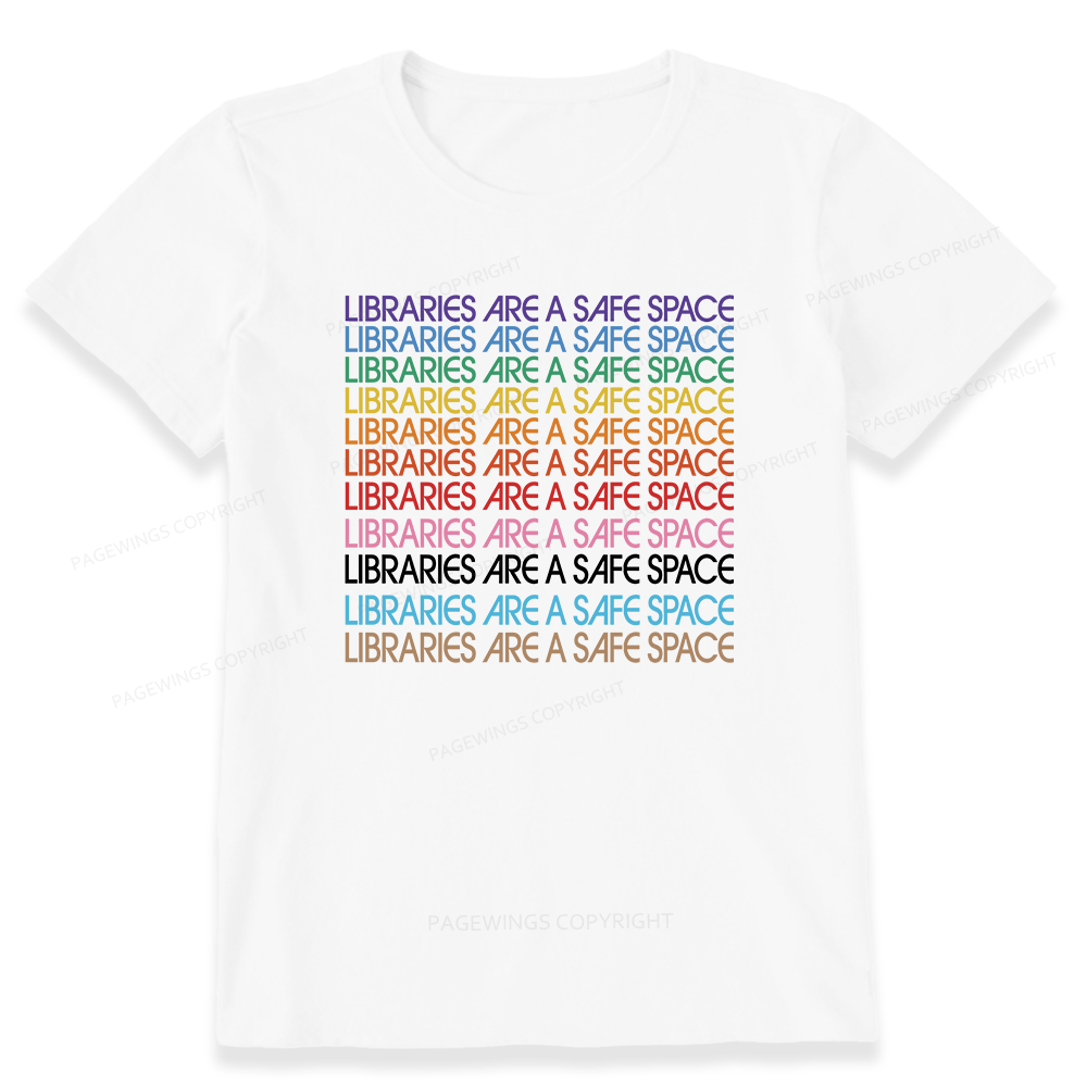 Pagewing Libraries are Safe Space Bookish Unisex Classic T-shirt