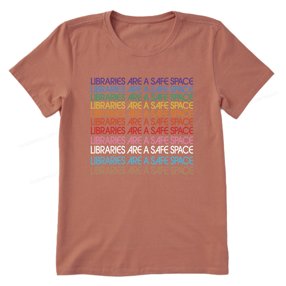 Pagewing Libraries are Safe Space Bookish Unisex Classic T-shirt