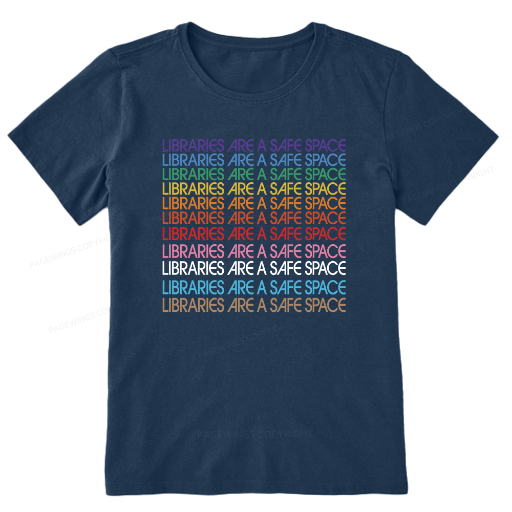 Pagewing Libraries are Safe Space Bookish Unisex Classic T-shirt