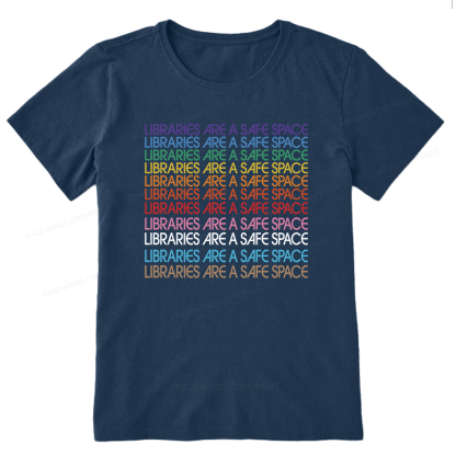 Pagewing Libraries are Safe Space Bookish Unisex Classic T-shirt
