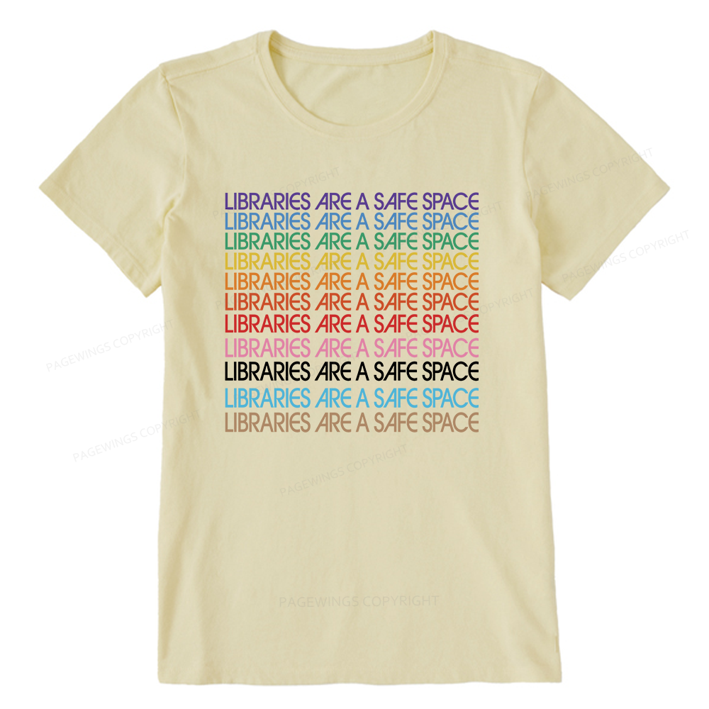 Pagewing Libraries are Safe Space Bookish Unisex Classic T-shirt