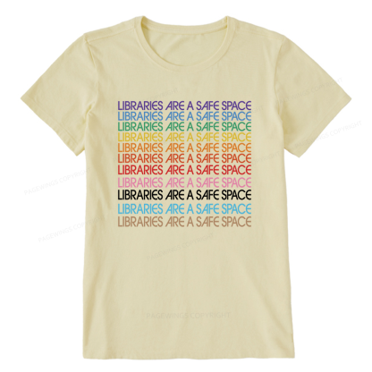 Pagewing Libraries are Safe Space Bookish Unisex Classic T-shirt