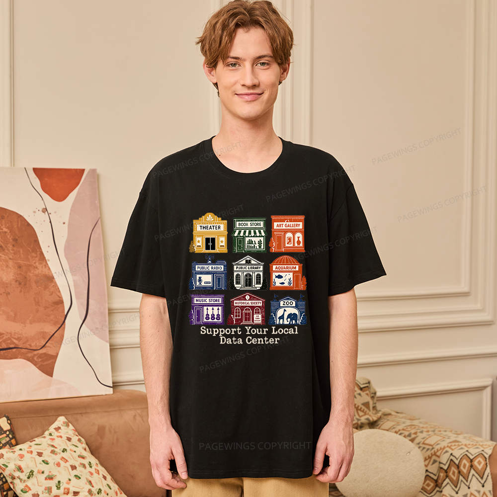 Pagewing Support Your Local Data Center Bookish Unisex Classic T-shirt