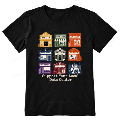 Pagewing Support Your Local Data Center Bookish Unisex Classic T-shirt