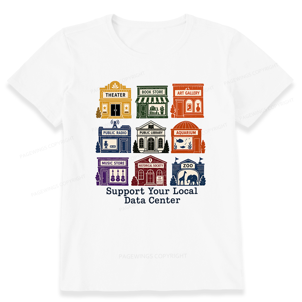 Pagewing Support Your Local Data Center Bookish Unisex Classic T-shirt