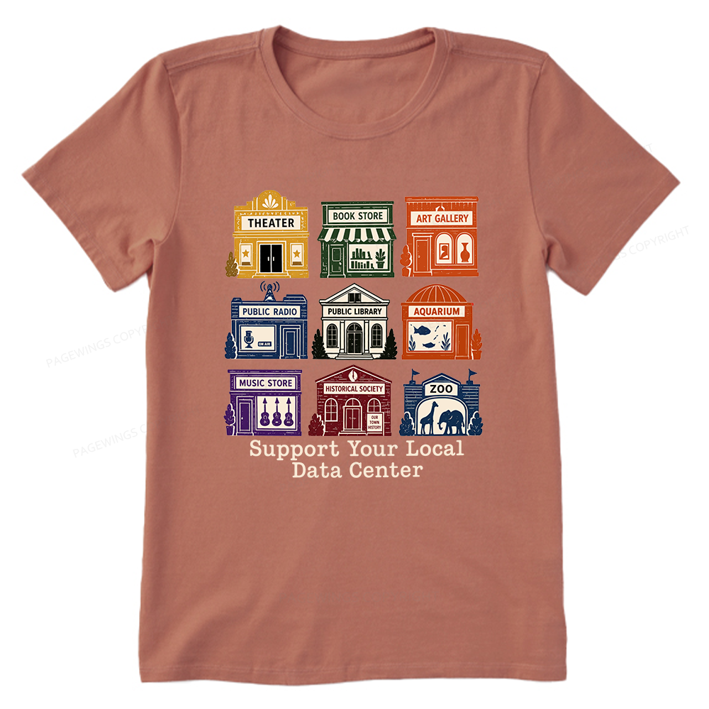 Pagewing Support Your Local Data Center Bookish Unisex Classic T-shirt