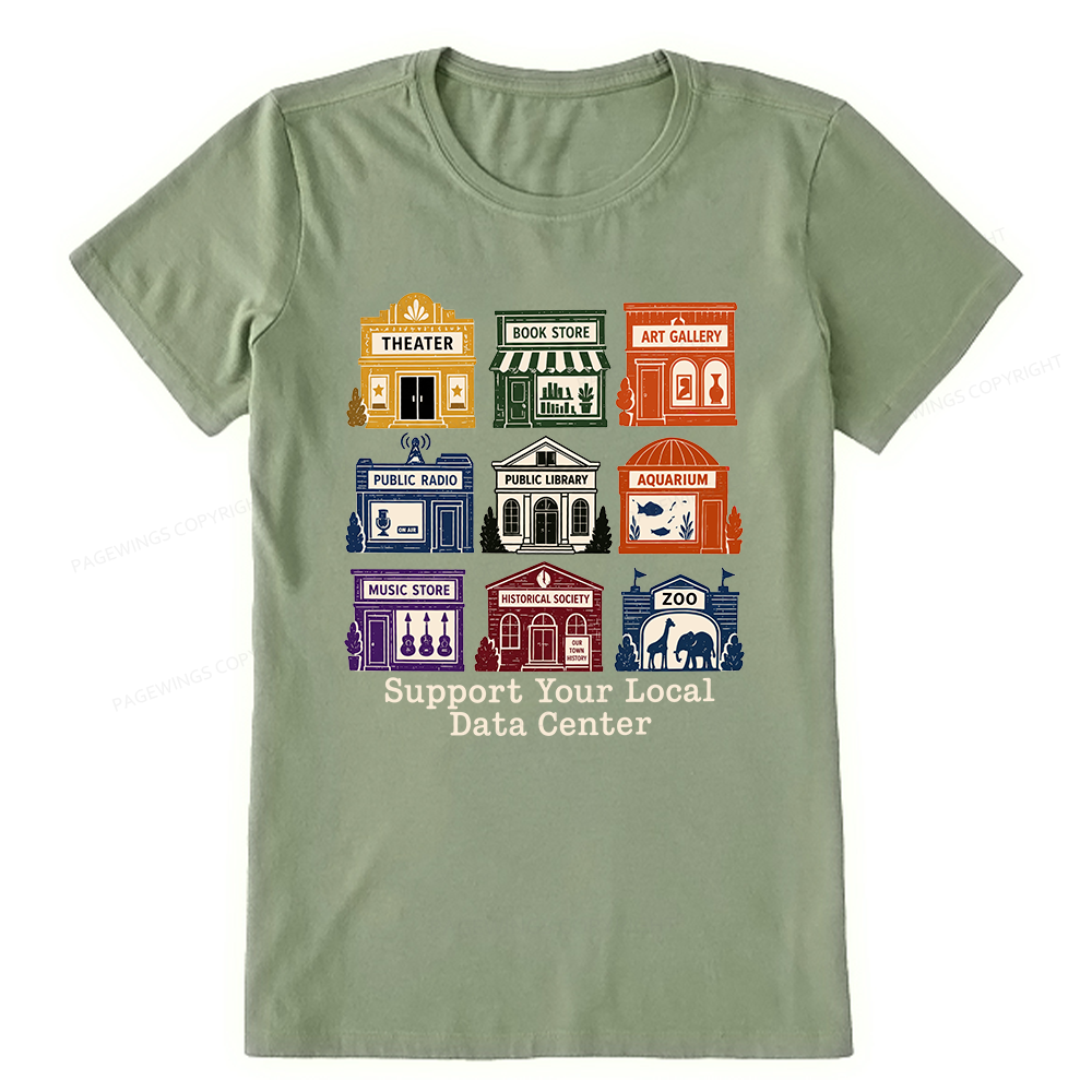 Pagewing Support Your Local Data Center Bookish Unisex Classic T-shirt
