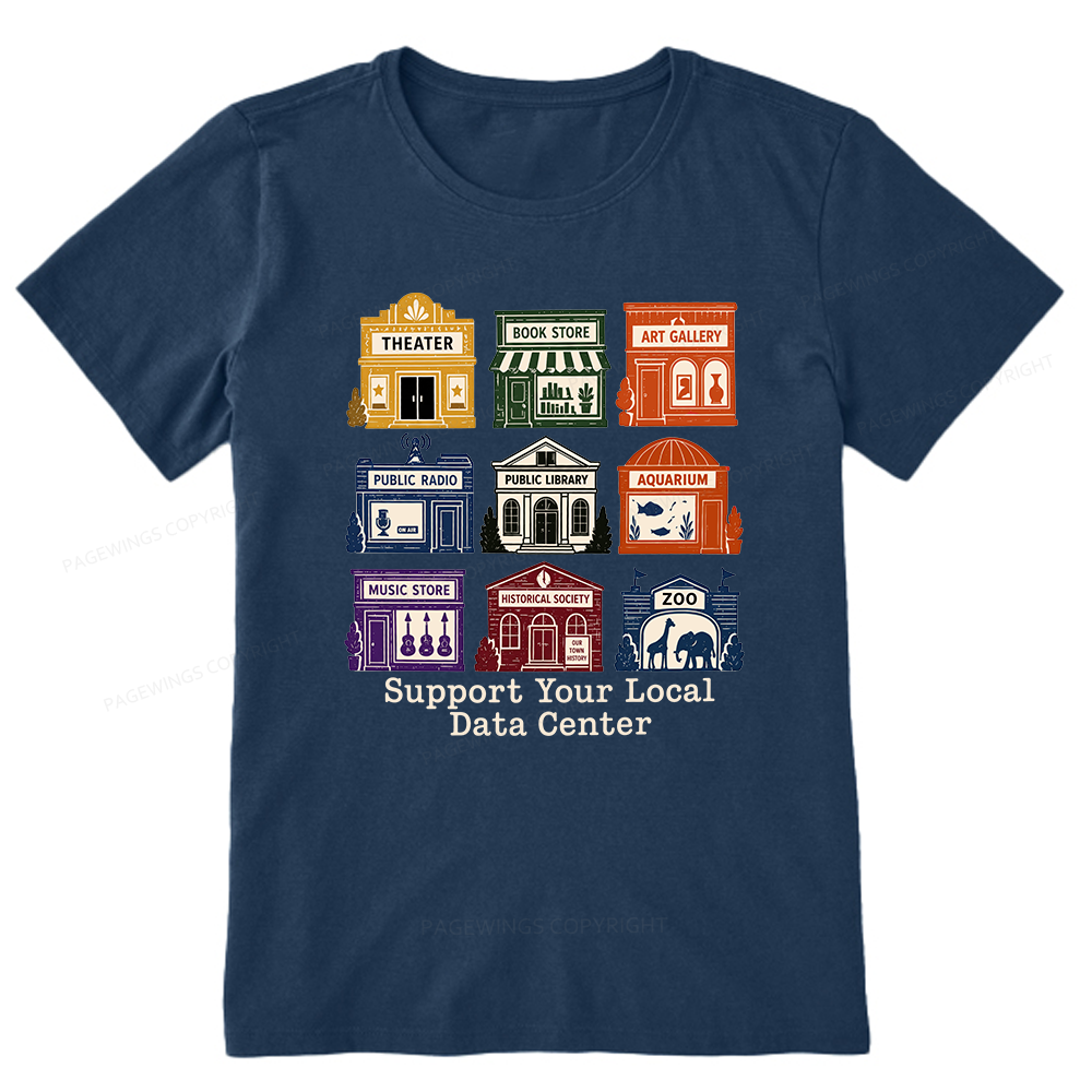 Pagewing Support Your Local Data Center Bookish Unisex Classic T-shirt