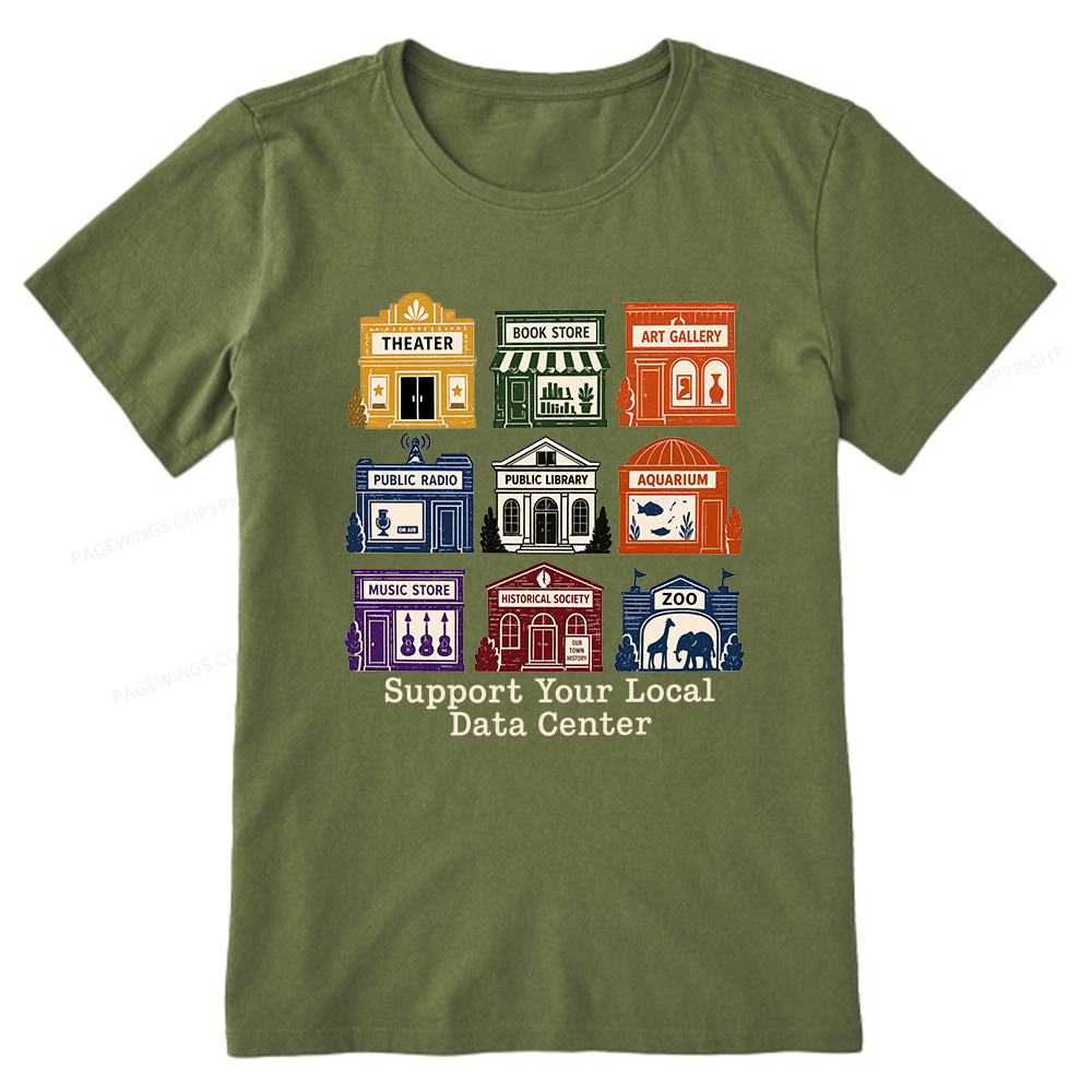 Pagewing Support Your Local Data Center Bookish Unisex Classic T-shirt