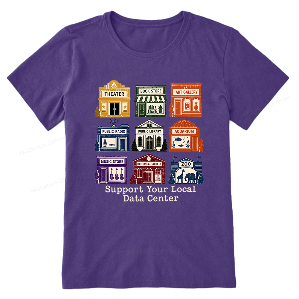 Pagewing Support Your Local Data Center Bookish Unisex Classic T-shirt