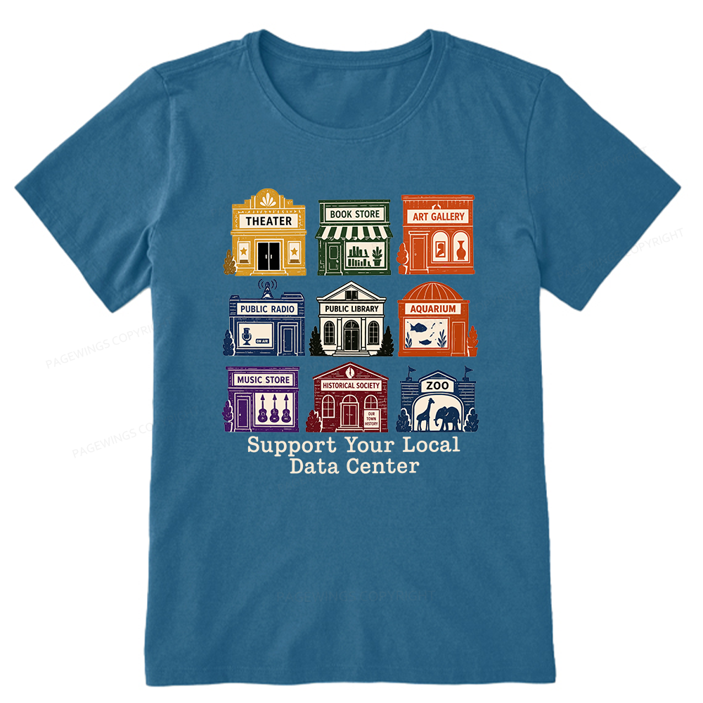 Pagewing Support Your Local Data Center Bookish Unisex Classic T-shirt
