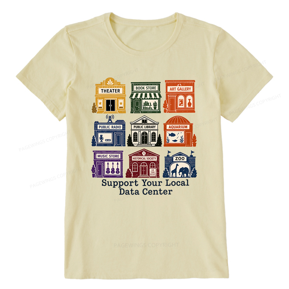 Pagewing Support Your Local Data Center Bookish Unisex Classic T-shirt
