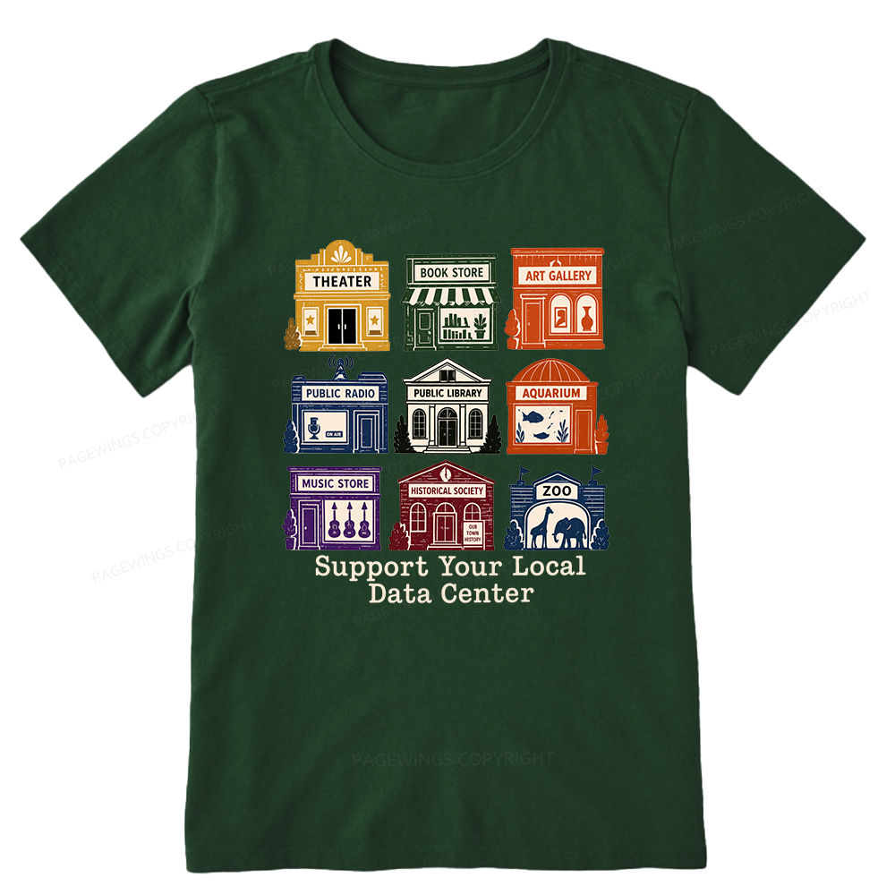 Pagewing Support Your Local Data Center Bookish Unisex Classic T-shirt