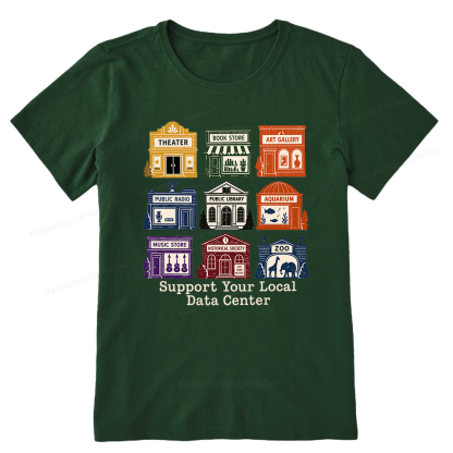 Pagewing Support Your Local Data Center Bookish Unisex Classic T-shirt