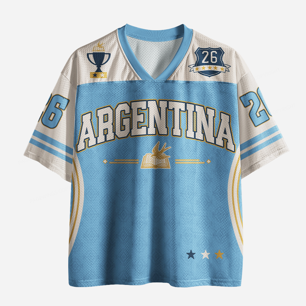 Pagewings Argentina Unisex Mesh Jersey