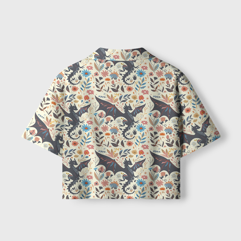 Pagewings Fantasy Books Dragons Women's Camp Shirt