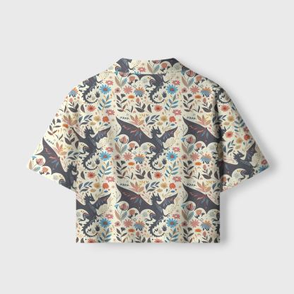 Pagewings Fantasy Books Dragons Women's Camp Shirt
