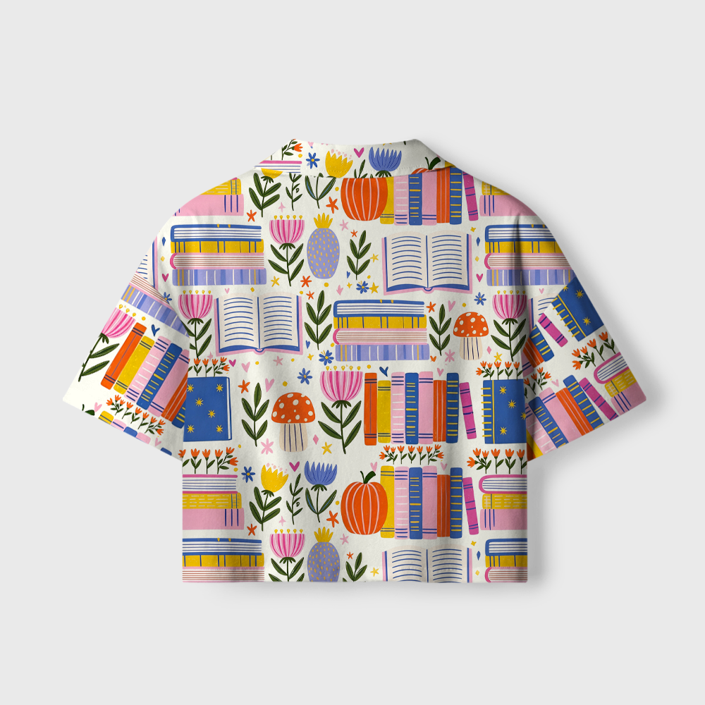 Pagewings Reading Lover Women's Camp Shirt