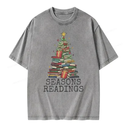 Pagewings Seasons Readings Unisex Washed T-shirt