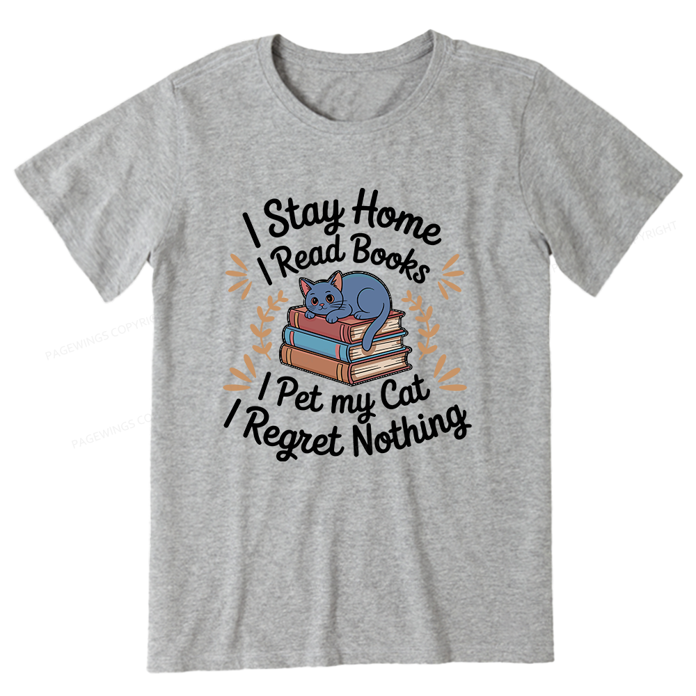 Pagewings I Read Books Pet My Cat 12550 Bookish Unisex Classic T-shirt