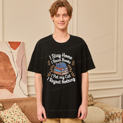 Pagewings I Read Books Pet My Cat 12550 Bookish Unisex Classic T-shirt