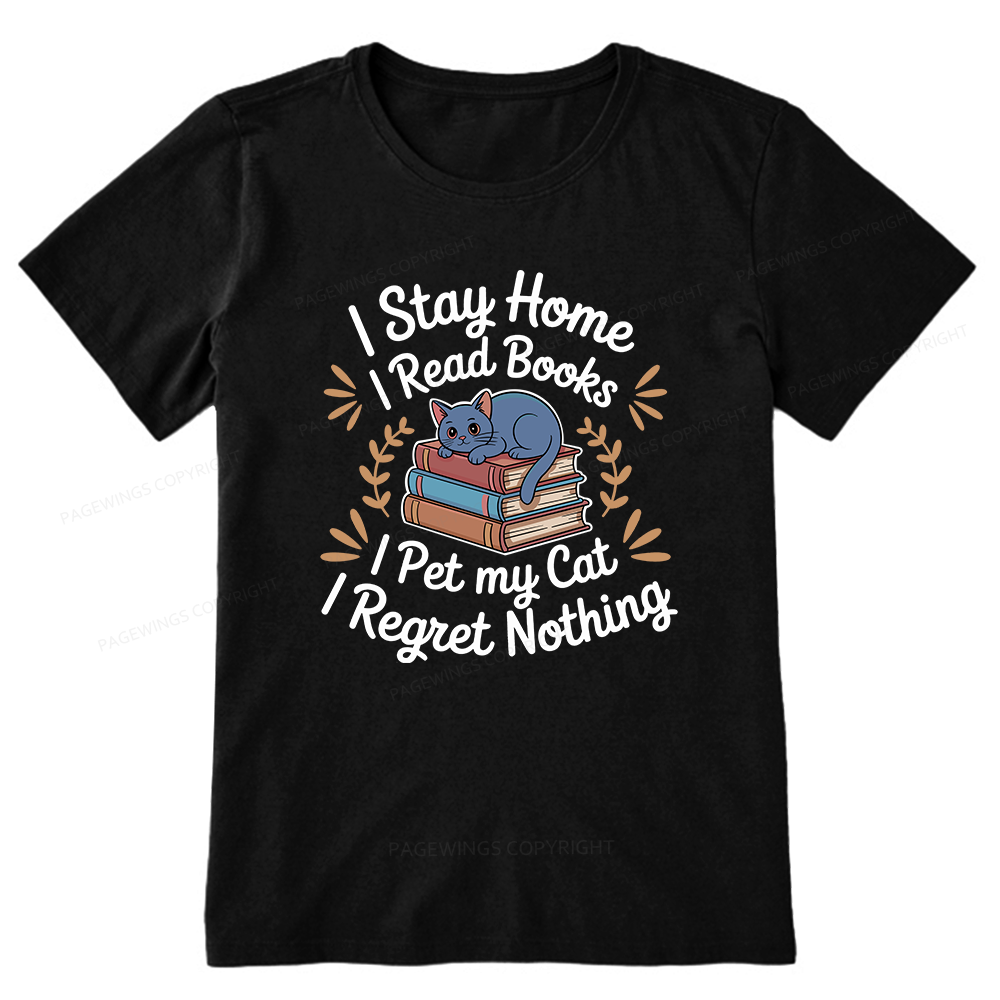 Pagewings I Read Books Pet My Cat 12550 Bookish Unisex Classic T-shirt
